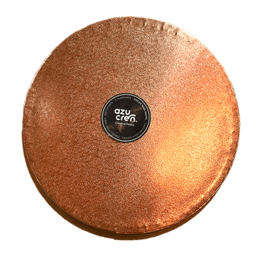 Base Alta De Bolo Redondo Ø20cm - Bronze Metálico